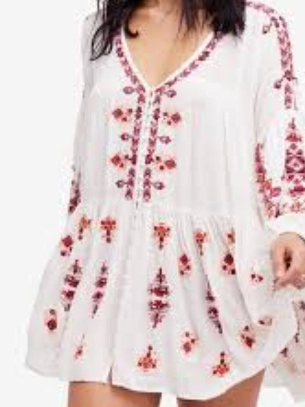 NEW Free People Boho Chic Arianna Tunic in Ivory Size M